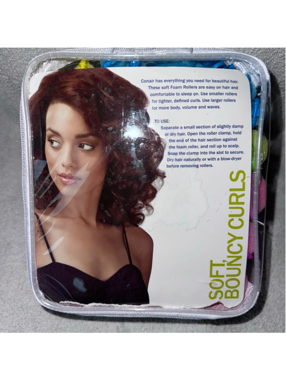 NOS Conair Soft Bouncy Curls Foam Hair Rollers 48PC Various Size Comfort Sleep - Picture 2 of 4